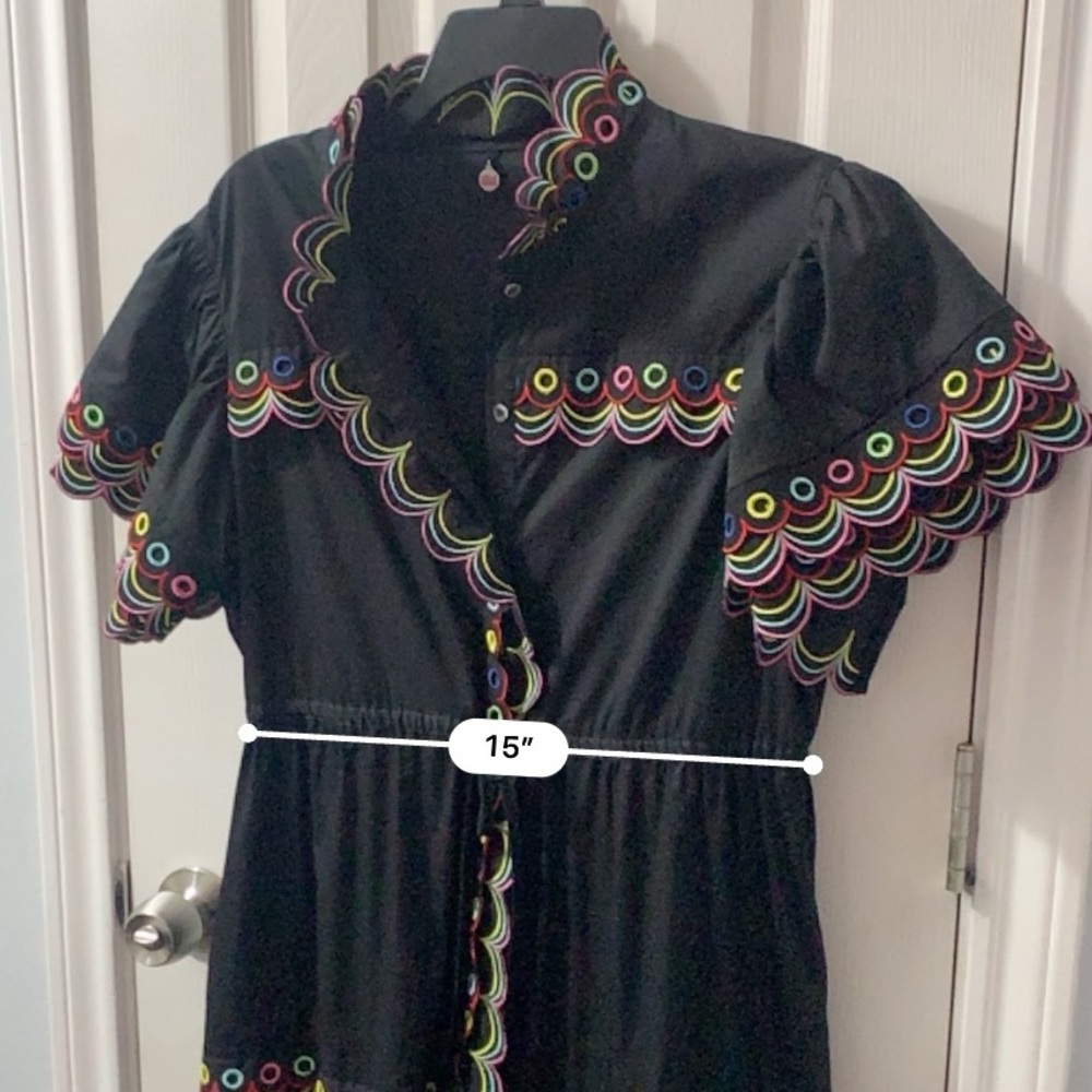 CeliaB Black Maxi Dress with Colorful Embroidery - Picture 10 of 11